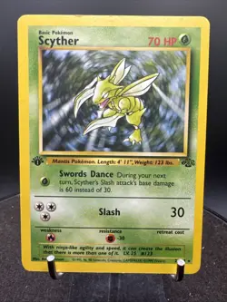 Pokemon Scyther TCG Jungle Card 26/64 Regular 1st Edition Rare - Image 1