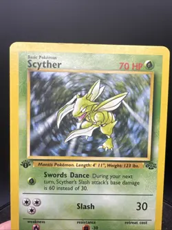 Pokemon Scyther TCG Jungle Card 26/64 Regular 1st Edition Rare - Image 4