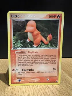Ditto EX Delta Species 61/113 Near Mint Charmander Pokemon Card 2005 - Image 1