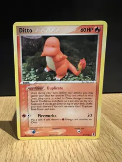Ditto EX Delta Species 61/113 Near Mint Charmander Pokemon Card 2005 - Image 3