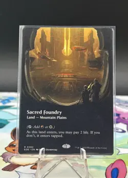 Sacred Foundry MINT Borderless 282 Edge of Eternities EOE MTG Rare Land Unplayed - Image 1