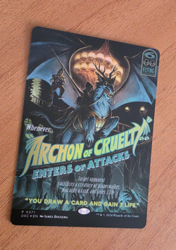 MTG Archon of Cruelty FOIL Showcase Duskmourn Nightmare Bundle Exclusive 371 NM - Image 1