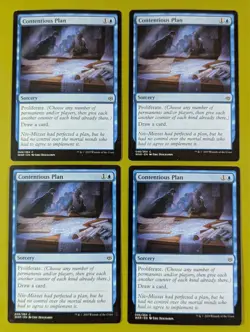 Contentious Plan x4 War of the Spark 4x Playset Magic the Gathering MTG - Image 1