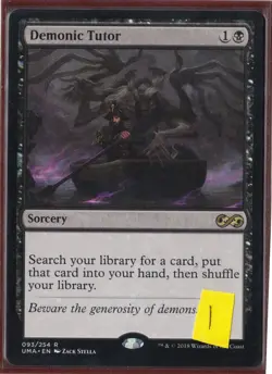 MTG Demonic Tutor NM Ultimate Masters (1) - Image 1