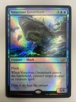 MTG Voracious Greatshark (70/434) Ikoria Lair of Behemoths LP FOIL - Image 1