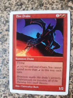 MTG - 1 x Fire Drake - 5th Edition - Image 1