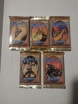 (5) 5th Edition Sealed Booster Packs Mtg Magic English - Image 1