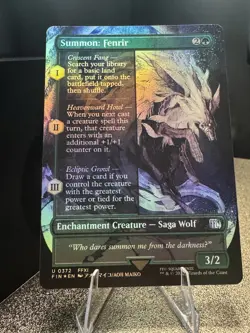 Summon:Fenrir #372 (Borderless) (EN) MTG:FIN NM Foil Make Offer - Image 1