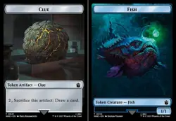 Clue (0021) // Fish (0010) Double-sided Token - Foil - Universes Beyond: Doctor - Image 1