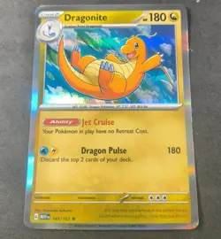 Pokemon 151 Dragonite Holo Rare Card 149/165 NM - Image 1