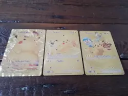 3 Pikachu gold 027 088 044 promo Holo Full Art Pokemon Card ex gx vmax v Chinese - Image 2