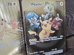 3 Pikachu gold 027 088 044 promo Holo Full Art Pokemon Card ex gx vmax v Chinese - Image 5