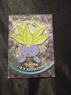 ODDISH Pokemon 1999 Topps #43 Blue Logo TV Animation Edition HOLO Foil - Image 1