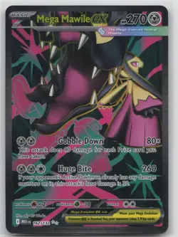 Pokemon Card Mega Mawile ex - Ultra Rare ME01: Mega Evolution 162/132 NM - Image 1