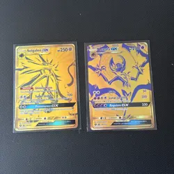 Pokemon TCG Lunala GX SM103a & Solgaleo GX SM104a Hidden Fates - NM - Image 1