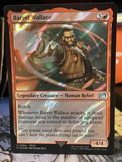 Barret Wallace SURGE FOIL Final Fantasy NM MTG Magic Card - Image 1