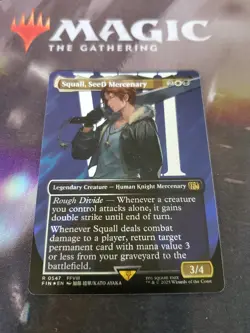Mtg. Squall, SeeD Mercenary. Surge Foil Borderless. Final Fantasy. Pack Fresh - Image 1
