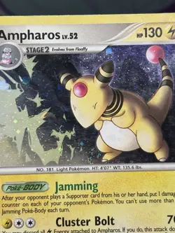 2008 Pokemon Ampharos Pop Series 7 Holo Rare 1/17 - Image 2