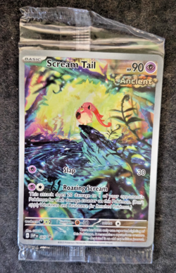 Pokemon SEALED Scream Tail SVP 065 Paradox Rift ETB Full Art Promo Holofoil!! - Image 1