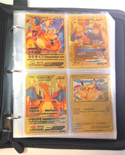 Pokemon Charizard Pikachu Tag Team V/GX/VMAX Gold Foil Lot With Pokemon Case - Image 1