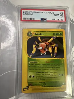Pokemon PSA 10 GEM MT Ariados 3/147 Aquapolis Non-Holo 2003 E-Reader - Image 1