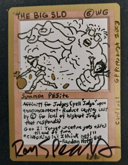 Ron Spears Original Art Sketch Drawn on MTG Card Signed 1 of 1 Grand Prix 2003 - Image 1