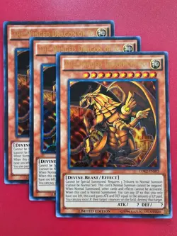 3x Yugioh LDK2-ENS03 The Winged Dragon of Ra Ultra Rare LP Light Play x3 - Image 1