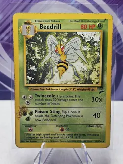 2000 Beedrill 21/130 Pokemon Card Unlimited Base Set 2 - Image 1