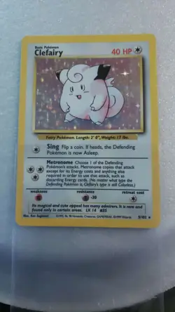 CLEFAIRY 6/130 HOLO BASE SET Pokemon Card VLP - Image 1