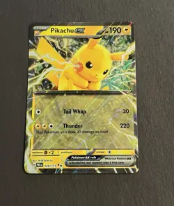 Pikachu EX Double Rare Card 028/131 Prismatic Evolutions Pokemon TCG NM - Image 1
