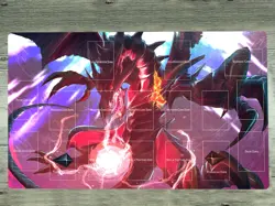 WVICM Playmat Red-eyes Black Dragon TCG CCG Mat Pad Trading Card Game Mat Bag - Image 1