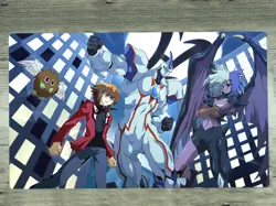 WVICM Playmat Jaden Yuki & Elemental HERO Neos TCG CCG Trading Card Game Mat - Image 1