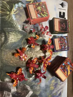 Bakugan Battle Planet Lot Huge 9 Dragonoid And 413 Cards - Image 2