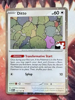 Ditto Pokemon Prize Pack Series 6 Promo Pokemon Card Play Stamp NM - Image 1