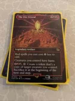 The Fire Crystal (Borderless) Final Fantasy MTG. Pack Fresh. Ready To Ship. - Image 1