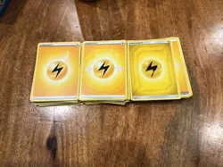 100 Lightning Type Energy Cards - Various Pokemon TCG Lot Electric - Image 1