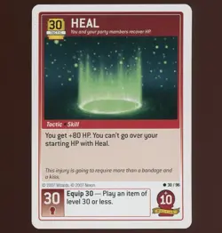 Maplestory iTCG - HEAL 30/96 Magician Tactic Card WOTC 2007 - Image 1