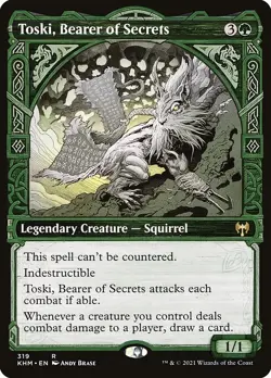 Toski, Bearer of Secrets (Showcase) Kaldheim NM MTG Non-Foil - Image 1