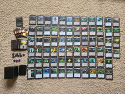 Magic The Gathering Warhammer 40k Necron Dynasties Commander Deck sleeved - Image 1