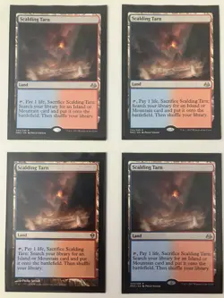 4x Bloodstained Mire - Scalding Tarn (x3)/Zendikar (x1) - NM/LP - MTG Playset - Image 1