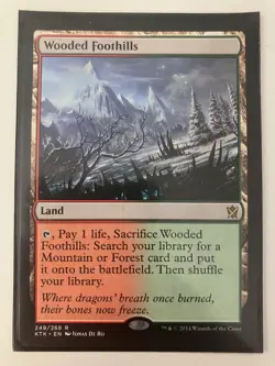 4x Wooded Foothills - Khans of Tarki - NM/LP - Magic the Gathering Playset - MTG - Image 4