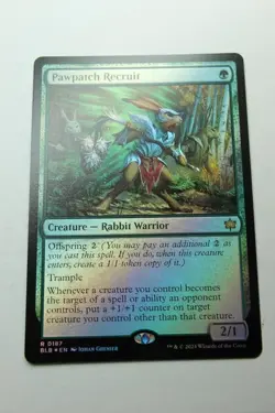 MTG Pawpatch Recruit x1-Foil -Bloomburrow-Lightly Played - Image 1