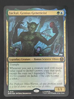 2025 MTG Marvel's Spider-Man Jackal, Genius Geneticit #131 FOIL - Image 1