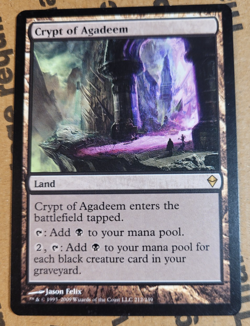 MTG Crypt of Agadeem Zendikar Non Basic Land LP Commander Premodern TCG - Image 1