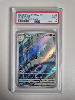 PSA 9 Dragonair 181/165 Scarlet & Violet 151 Holo Illustration Rare Pokemon MINT - Image 1