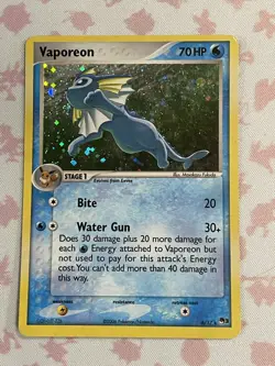Pokemon TCG Vaporeon 6/17 Pop Series 3 Ultra Rare Holo MP/HP - Image 1
