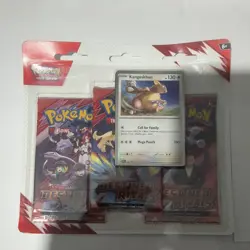 Pokemon TCG: Scarlet & Violet Destined Rivals 3 Pack Triple Blister Kangaskhan - Image 1