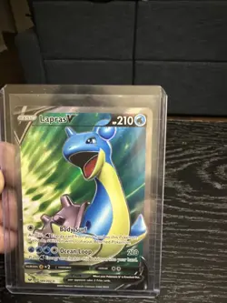 LAPRAS V 189/202 SWORD & SHIELD BASE SET POKEMON (FULL ART, NM) - Image 1