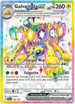 Pokemon Stellar Crown Galvantula EX 159/142 Ultra Rare Full Art MINT - Image 1