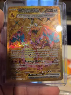 Pokemon TCG Obsidian Flames Charizard Ex 228/197 Hyper Rare Gold - Image 1